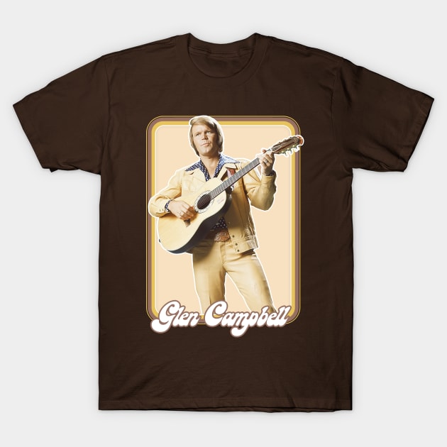 Glen Campbell / Retro 70s Style Fan Design T-Shirt by DankFutura